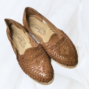 Authentic Leather Brown Mexican Huaraches sz 25